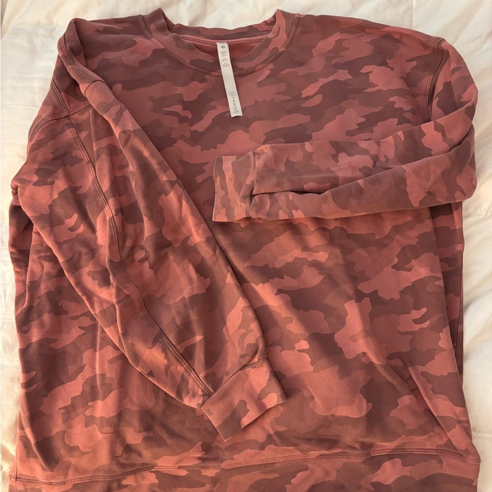 Lululemon Athletica Garnet Sweatshirt Camouflage Pattern
